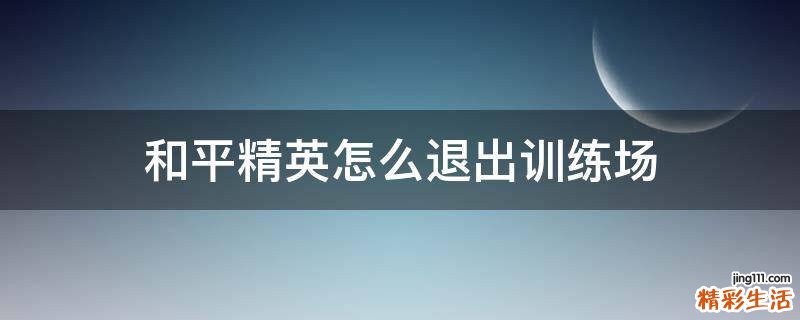 和平精英怎么退出训练场