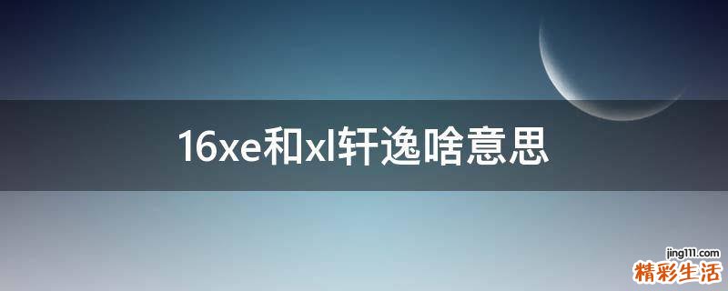 1.6xe和xl轩逸啥意思