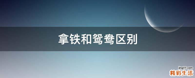 拿铁和鸳鸯区别