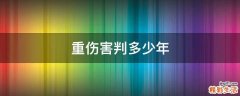 重伤害判多少年