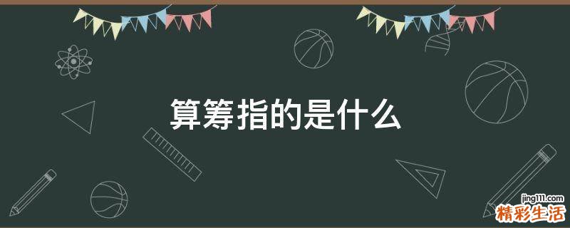 算筹指的是什么