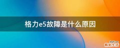 格力e5故障是什么原因