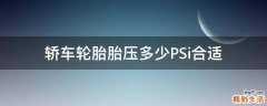 轿车轮胎胎压多少PSi合适