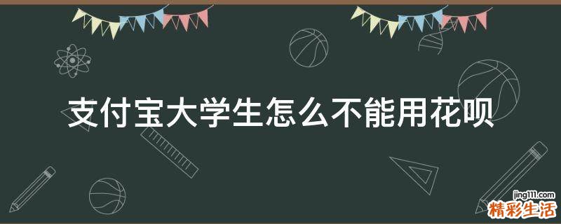 支付宝大学生怎么不能用花呗