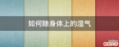 如何除身体上的湿气