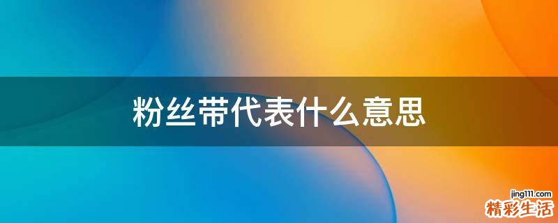 粉丝带代表什么意思