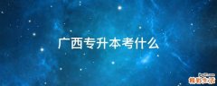 广西专升本考什么