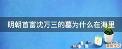 明朝首富沈万三的墓为什么在海里