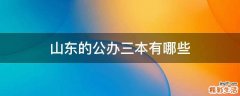 山东的公办三本有哪些