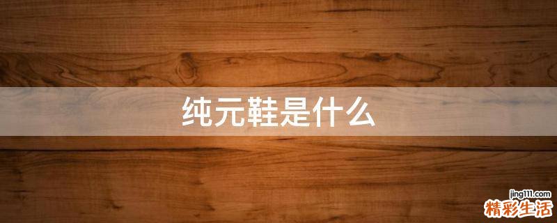 纯元鞋是什么