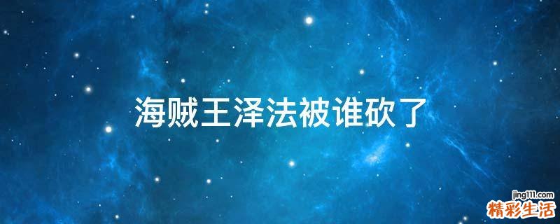 海贼王泽法被谁砍了