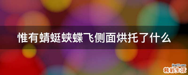 惟有蜻蜓蛱蝶飞侧面烘托了什么