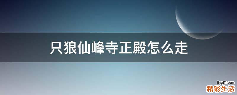 只狼仙峰寺正殿怎么走