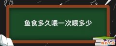 鱼食多久喂一次喂多少