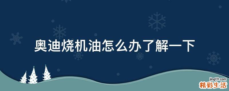 奥迪烧机油怎么办了解一下
