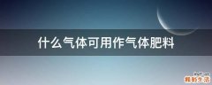 什么气体可用作气体肥料