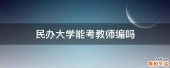 民办大学能考教师编吗