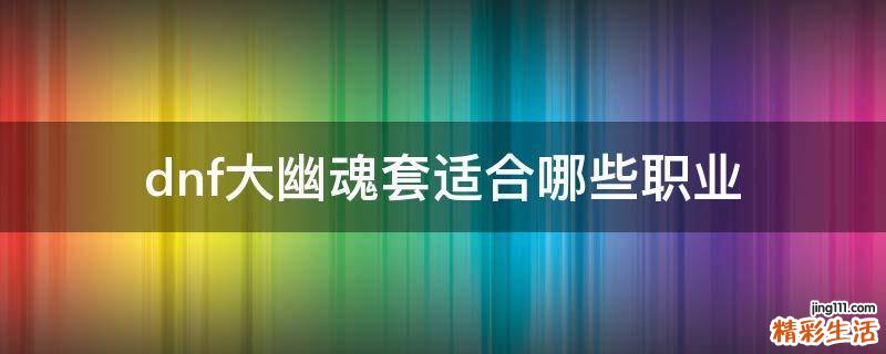 dnf大幽魂套适合哪些职业