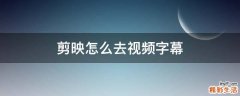 剪映怎么去视频字幕