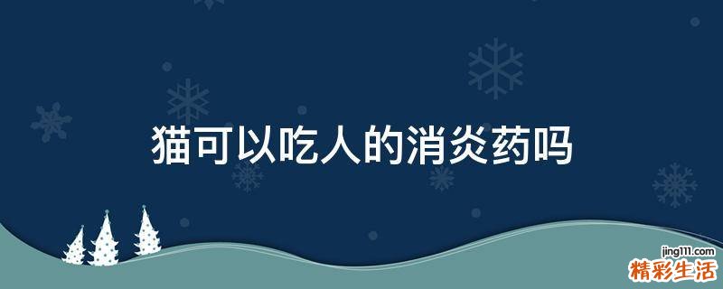 猫可以吃人的消炎药吗