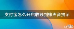 支付宝怎么开启收钱到账声音提示