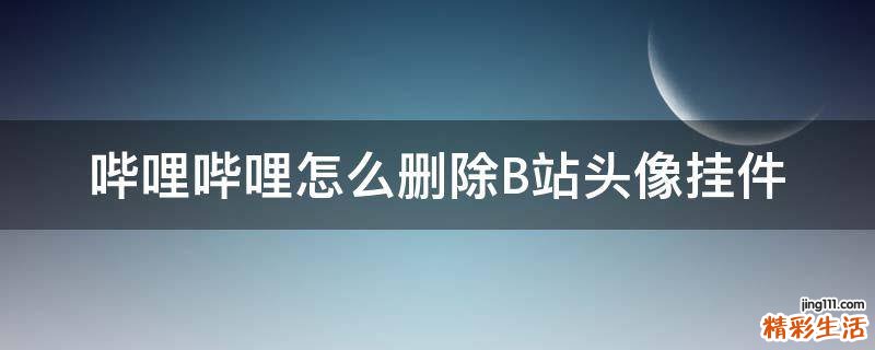 哔哩哔哩怎么删除B站头像挂件