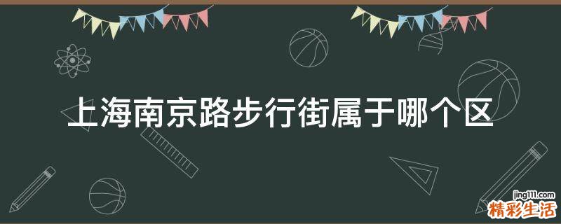上海南京路步行街属于哪个区