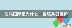 吃鸡国际服为什么一直服务器维护