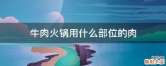 牛肉火锅用什么部位的肉