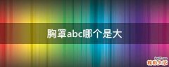 胸罩abc哪个是大