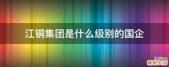 江铜集团是什么级别的国企
