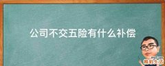 公司不交五险有什么补偿