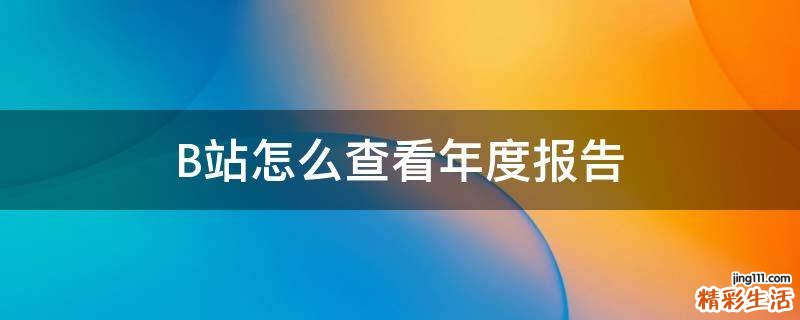 B站怎么查看年度报告