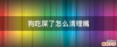 狗吃屎了怎么清理嘴