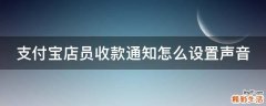 支付宝店员收款通知怎么设置声音
