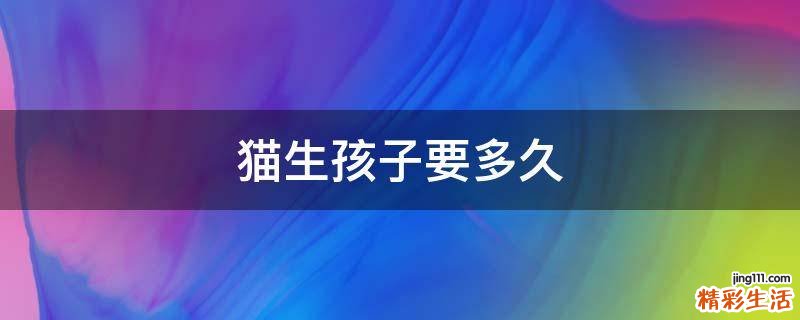 猫生孩子要多久
