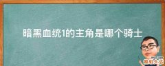 暗黑血统1的主角是哪个骑士