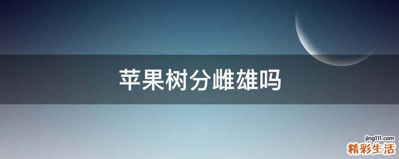 苹果树分雌雄吗