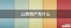 山西物产有什么