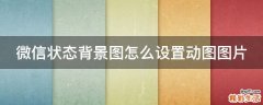 微信状态背景图怎么设置动图图片