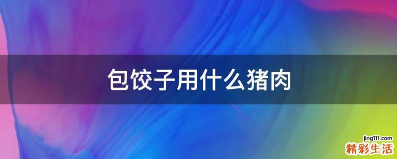包饺子用什么猪肉