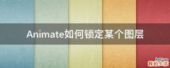 Animate如何锁定某个图层