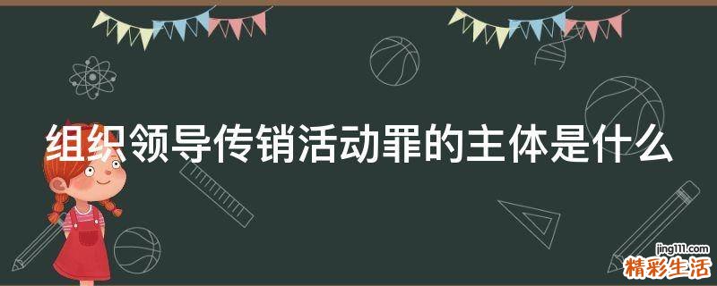 组织领导传销活动罪的主体是什么