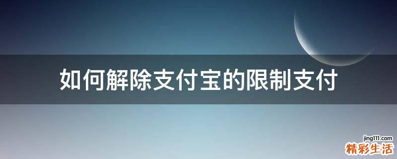 如何解除支付宝的限制支付