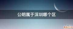 公明属于深圳哪个区