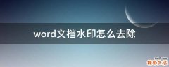 word文档水印怎么去除