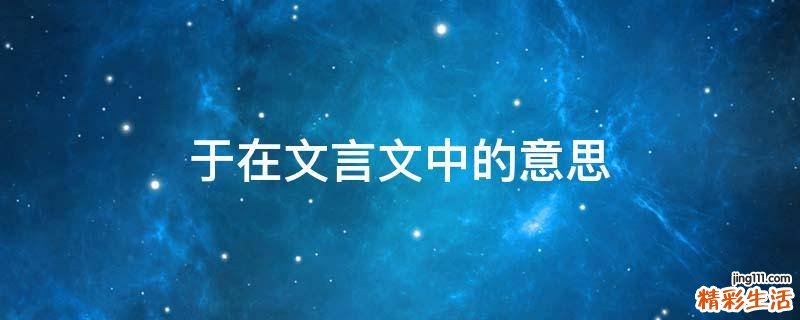 于在文言文中的意思