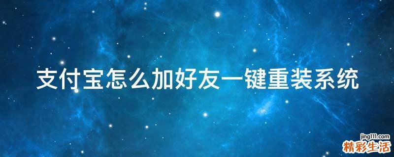 支付宝怎么加好友一键重装系统