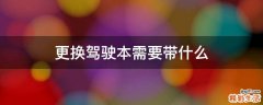 更换驾驶本需要带什么