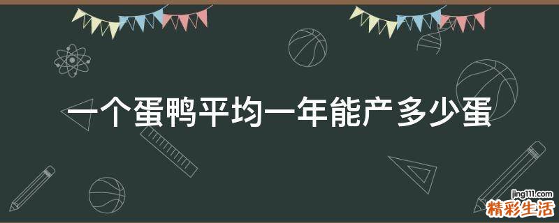 一个蛋鸭平均一年能产多少蛋